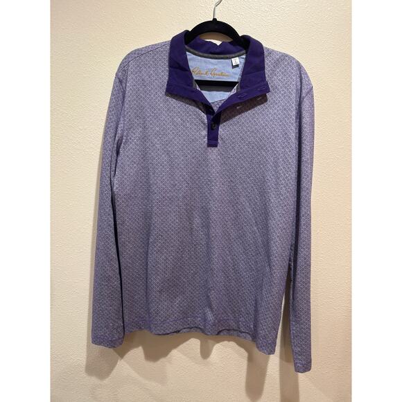 Robert Graham Other - Robert Graham Mens Large Classic Fit Polo Long Sleeve Shirt Purple Geometric